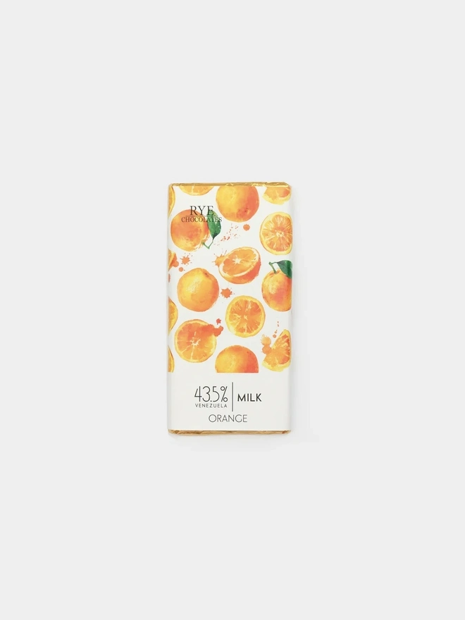 Orange Milk Chocolate Bar - 43.5% Venezuelan