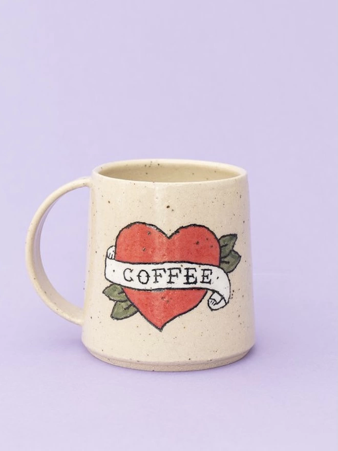 Coffee Heart Tattoo Mug 