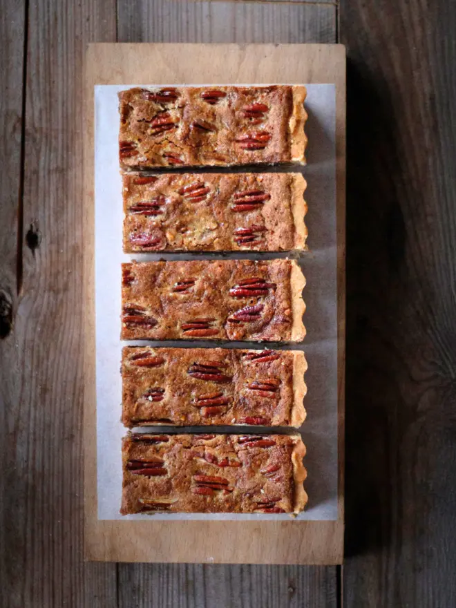 Tray of pecan tart