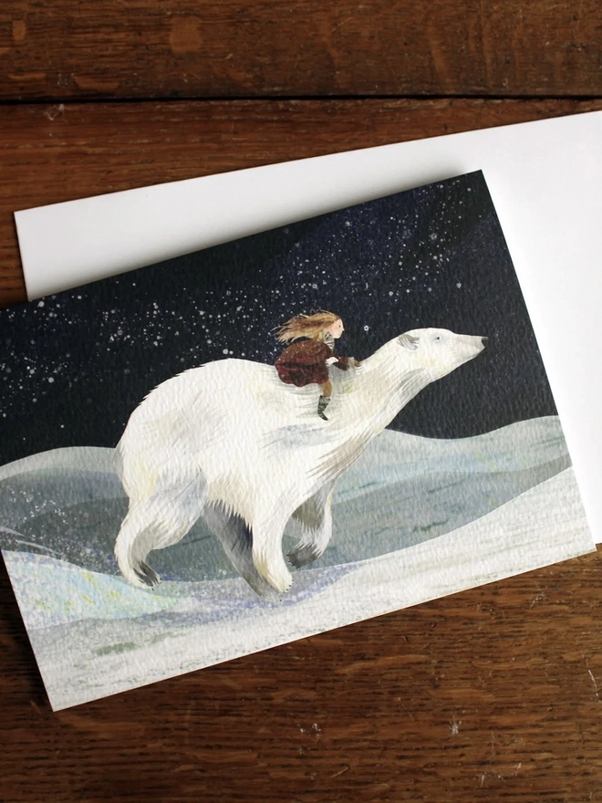 Personalised Polar Night Ride Greetings Card