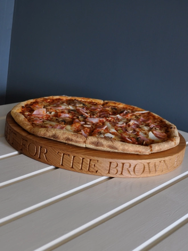 Personalised Oak Pizza Board - Round