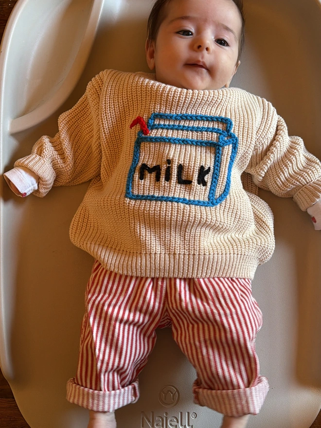 Kids Knitted Milk Carton Jumper 