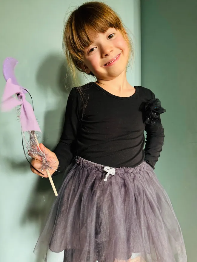 Felt wand moon wand Halloween wand purple felt purple wand crescent moon wand Halloween dress up fancy dress kids Halloween fancy dress Halloween gifts