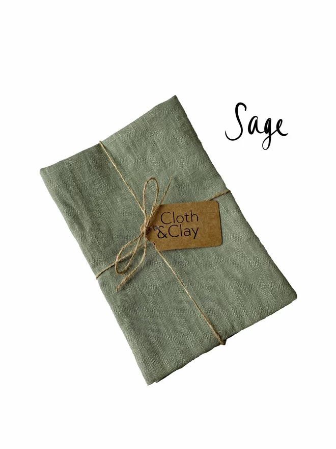 Sage napkins x2
