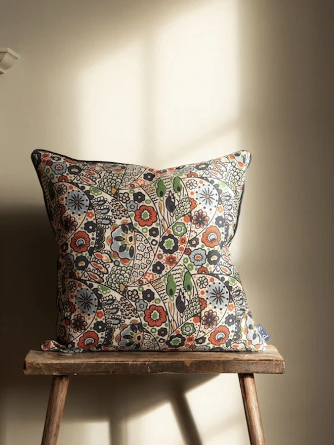 Kyoto Woodblock Cushion