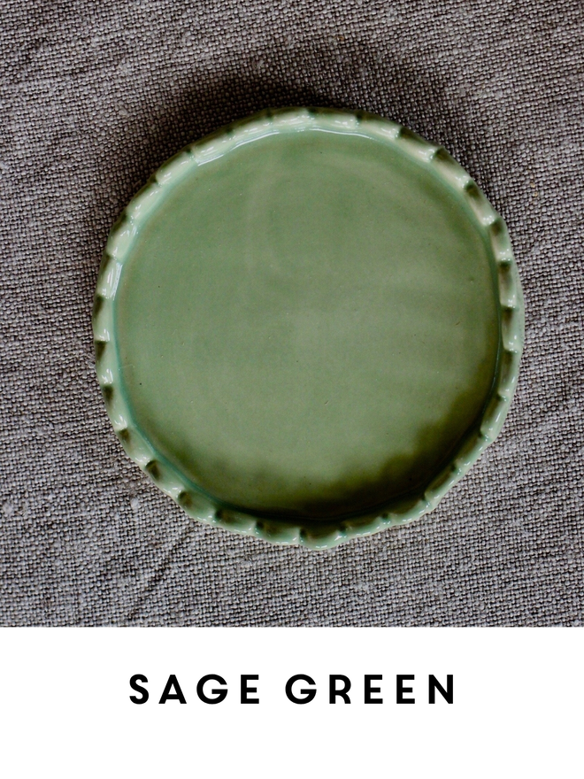 Scalloped Edge Ceramic Coasters