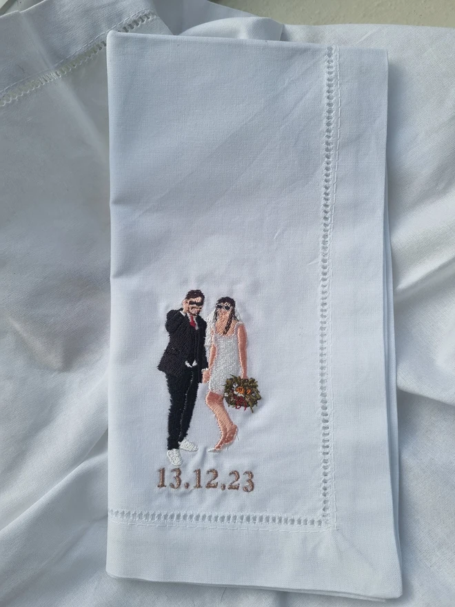Couple Wedding Photo Napkin