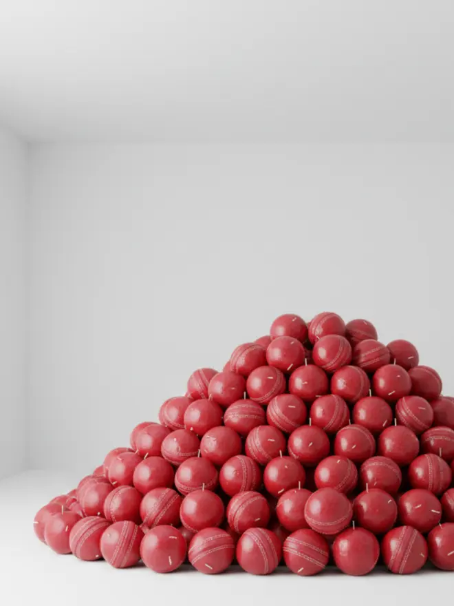 Cricket Ball Candle