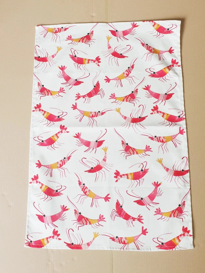 Prawn Party Tea Towel