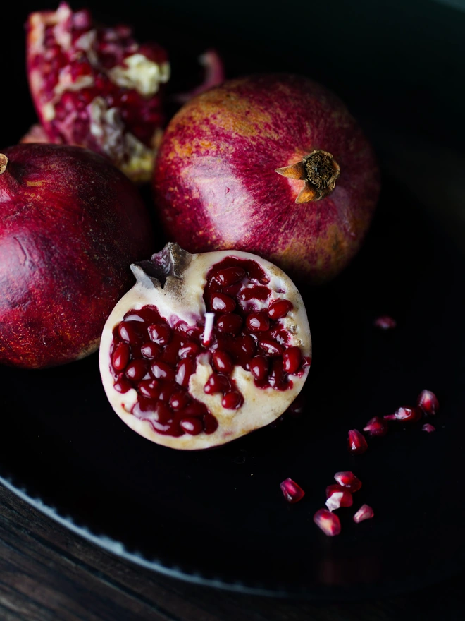 1/2 Pomegranate Candle 
