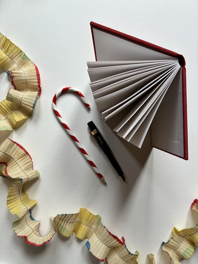 Keep Collect limited edition handmade double fronted linen covered Christmas notebook