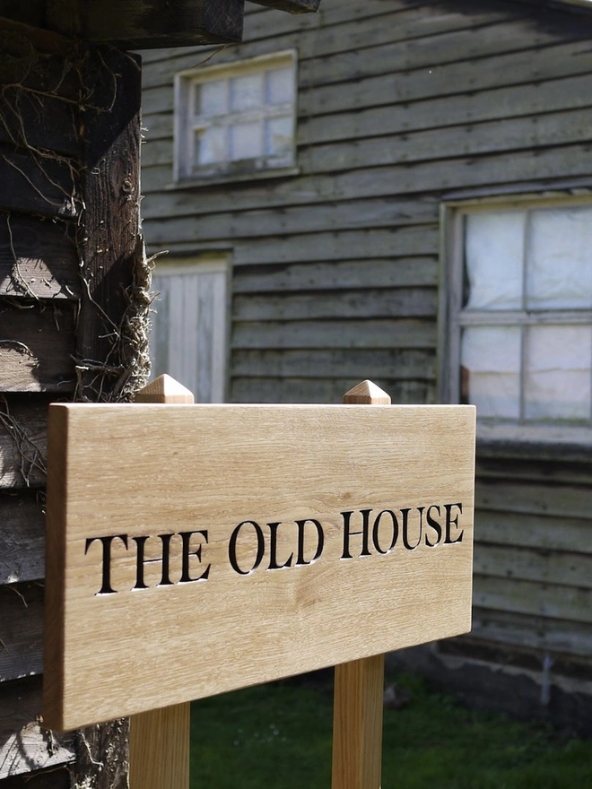 Personalised Oak Rectangular Sign