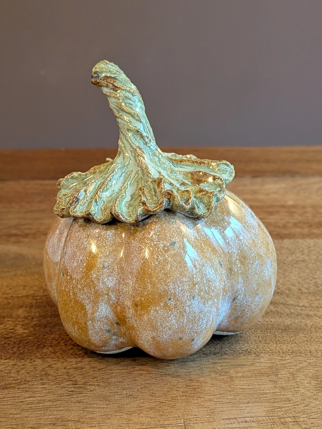 Pumpkin storage pot with lid