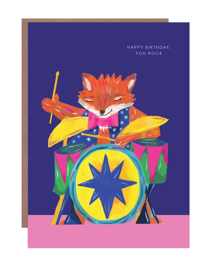 fox drummer card