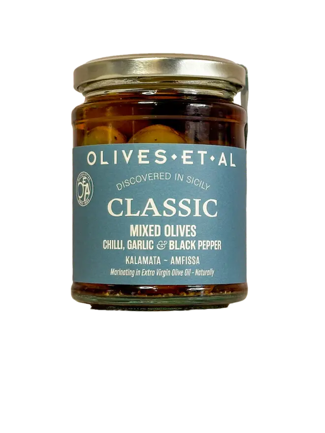 Classic Chilli & Garlic Whole Olives