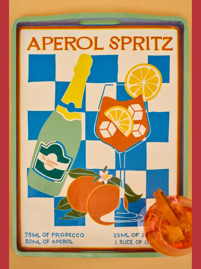 Aperol Spritz Hand-painted Tray