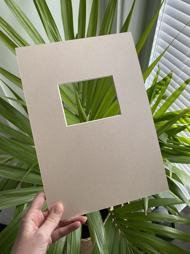 Beige mount to hold baby scan photo