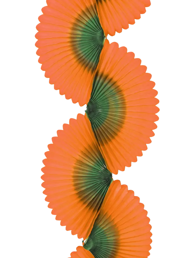 Two-Tone Fan Garland 1.75m, Olive & Terracotta 