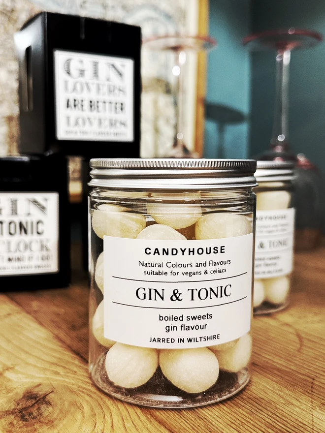 G&T Gin Gift Ginmas Boxed Gift Candyhouse For Her Him Vegan Natural Colours Flavours