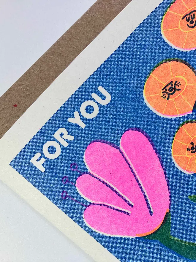 'For You' A6 Riso Greetings Card