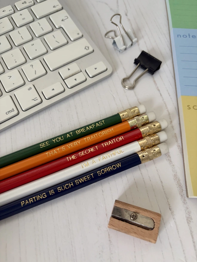 The Traitors Inspired HB Pencils Set (Set of 5 HB Pencils)