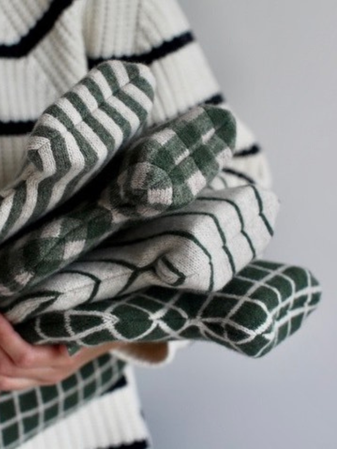 green lambswool hot water bottles