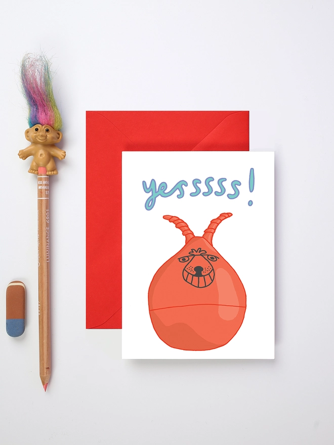 Fun Congratulations Card Featuring a Space Hopper