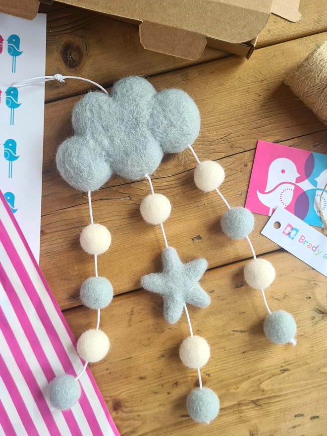 Star Felt Cloud Hanging Decoration