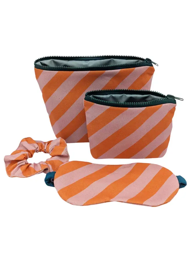 Cotton Travel Sleep Collection (Set Of 4), a collection of 4 cotton travel sleep items sitting on a plain white surface. 
