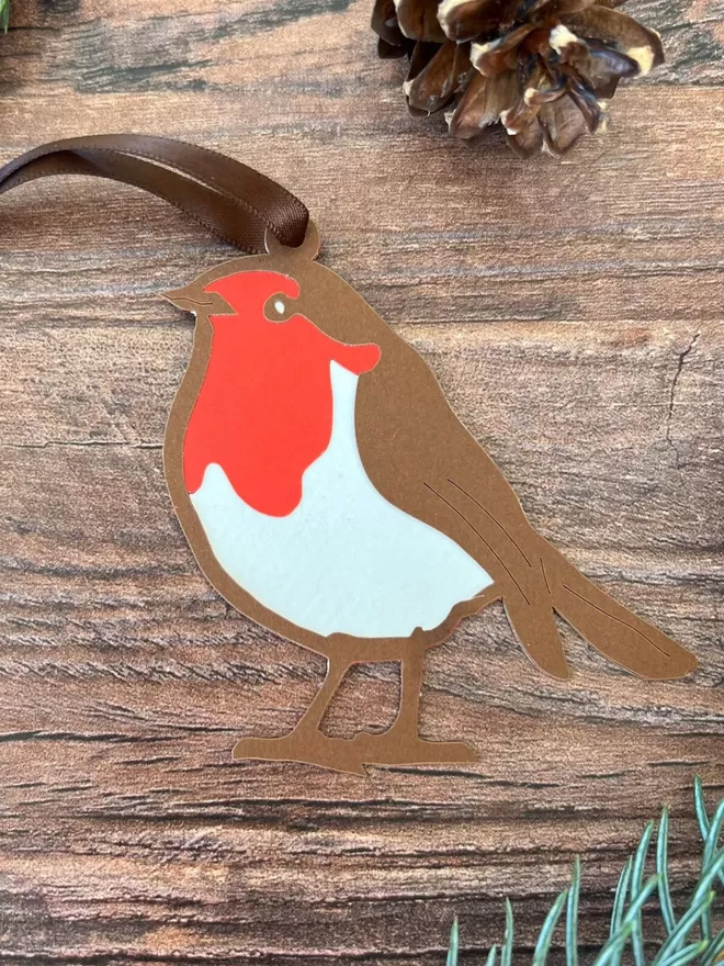 Paper Robin Christmas Decorations