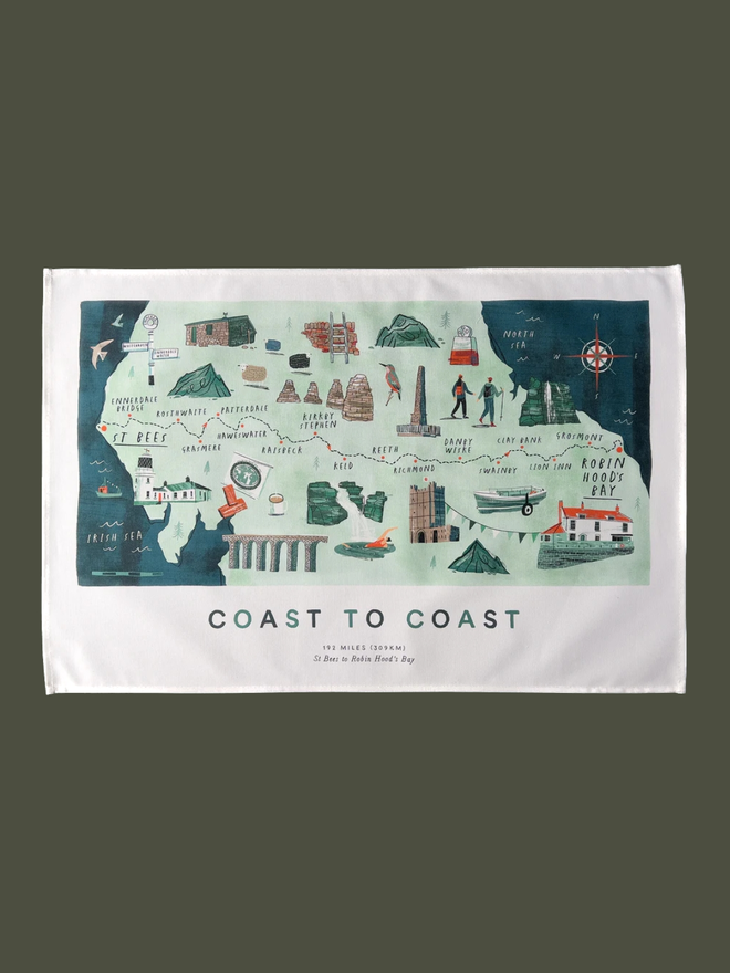 Coast to Coast tea towel