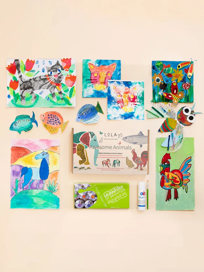 Awesome Animal recycled bug art project for children
