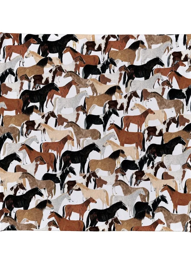 Ponies Handkerchief Pocket Square 