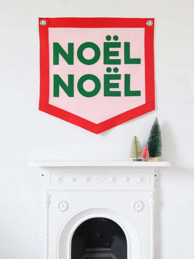 Noel Noel championship style christmas banner.