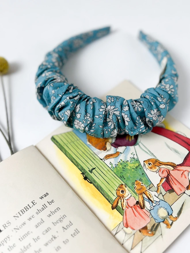 Ruffled Girls Headband made from Liberty Fabrics