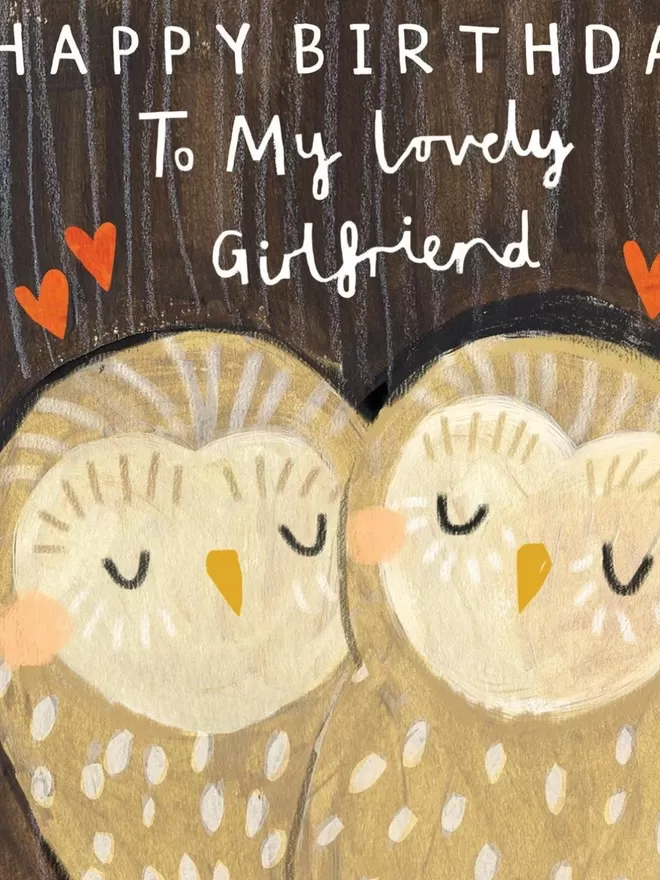 Owl Girlfriend Birthday Card