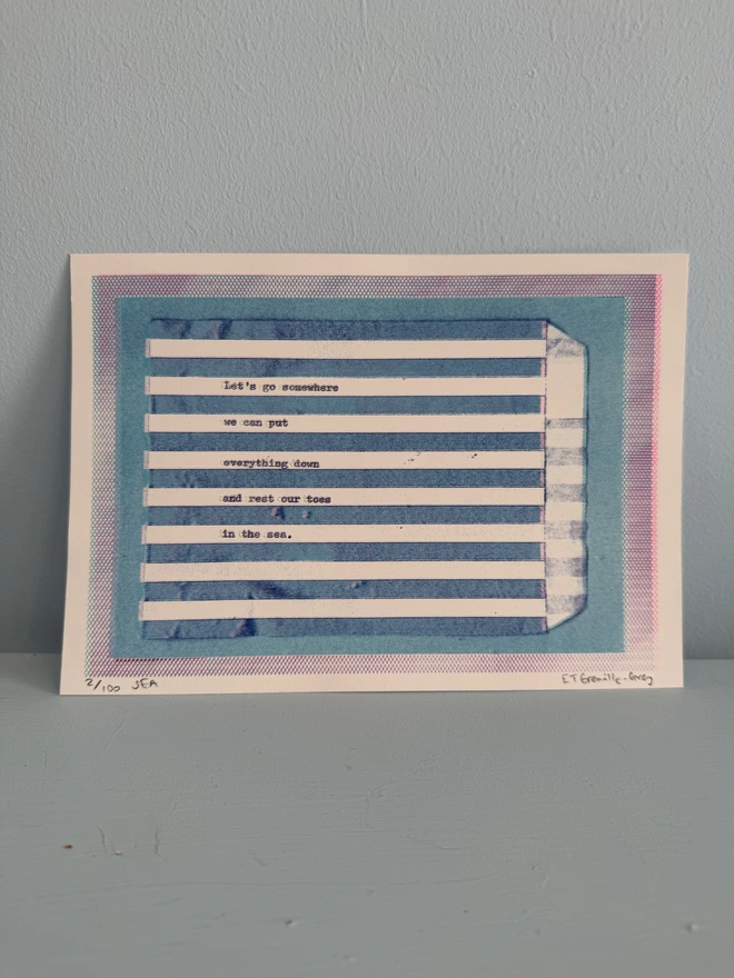 seaside art wall print
