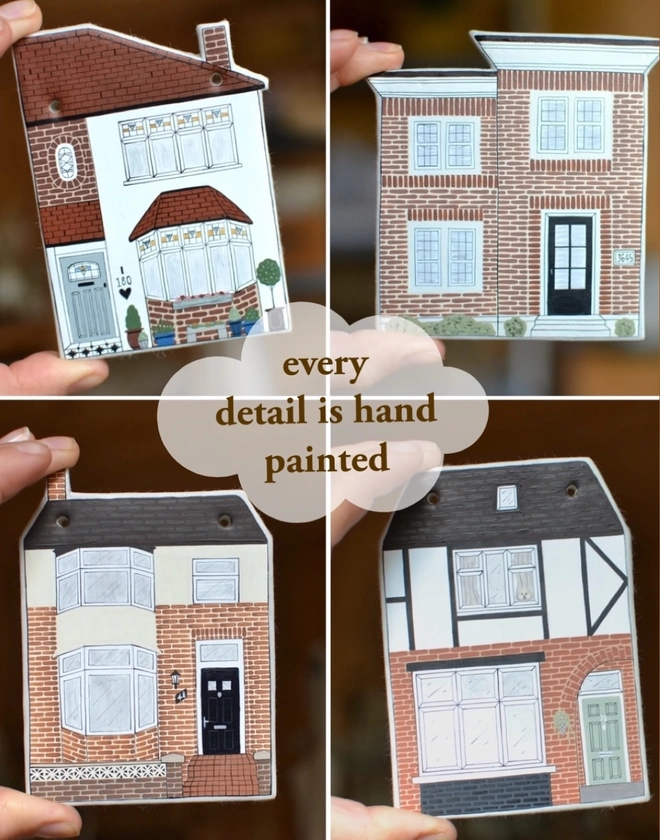 four examples of ceramic ornament in personalised design of a house
