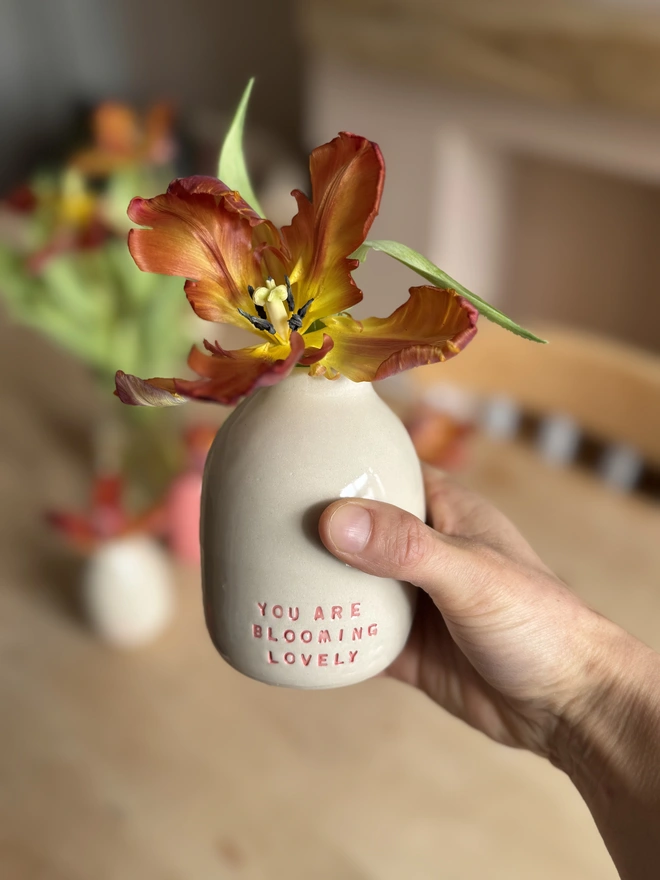 'Blooming Lovely' bud vase