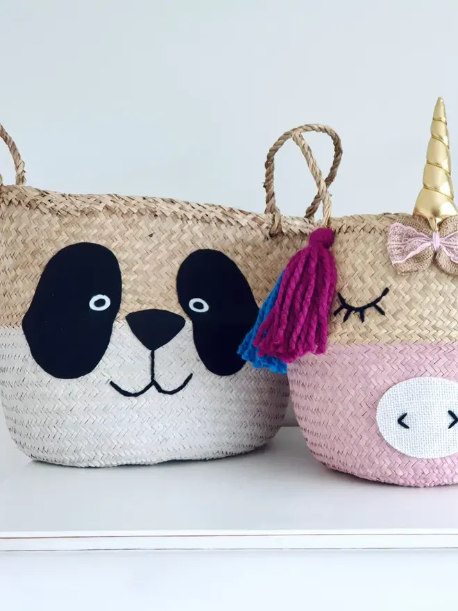 Handmade Panda Belly Basket