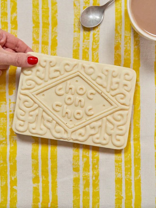 Giant Custard Cream Biscuit Shaped Chocolate