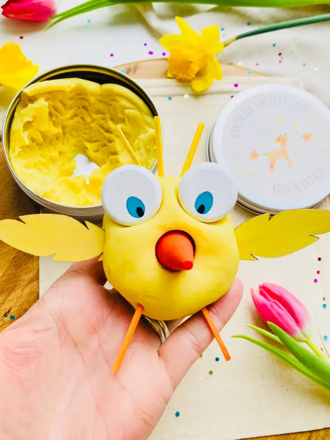 Easter chick play dough kit