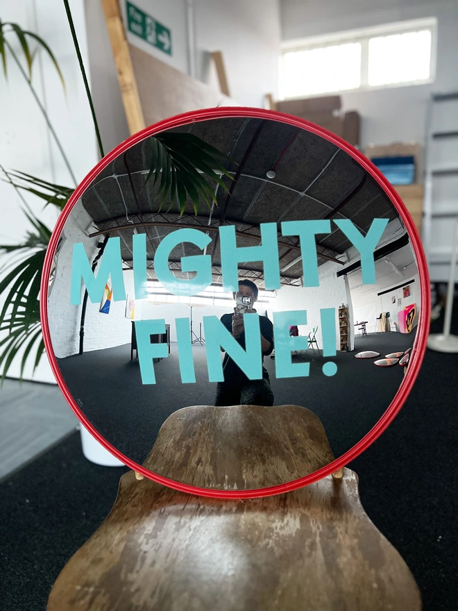 Convex painted mirror mighty fine