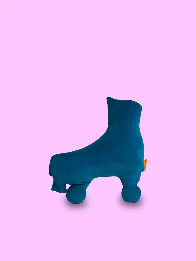 teal velvet roller skate cushion