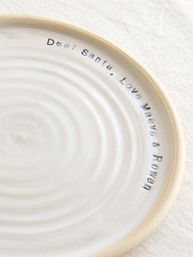 ceramic Christmas Eve plate