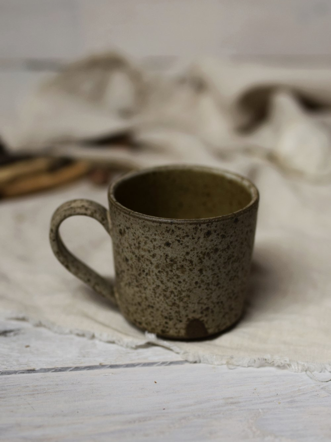 dark stoneware mug