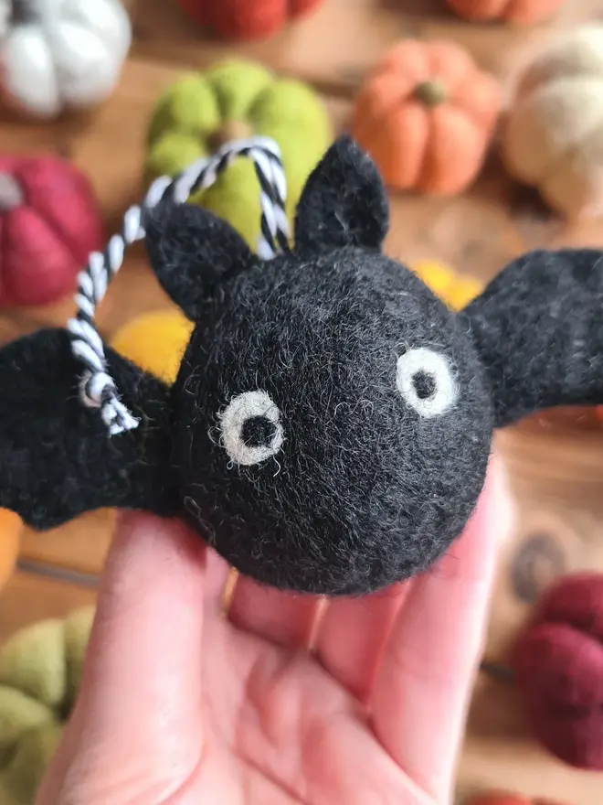 Hanging Felt Bat Halloween Decoration 