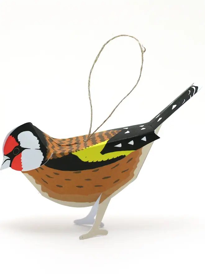 Card With 3D Goldfinch Ornament