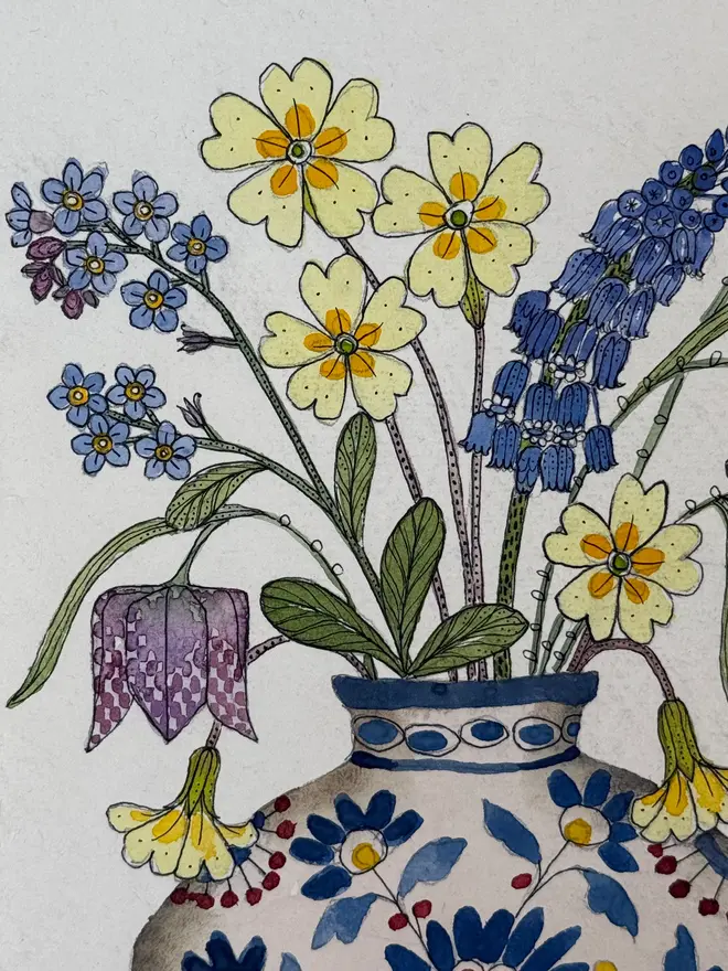 'Primroses, Forget-Me-Nots, Hyacinths & Fritillary Flowers'