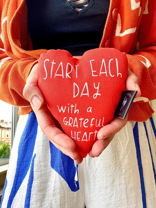 Grateful heart mini plushie